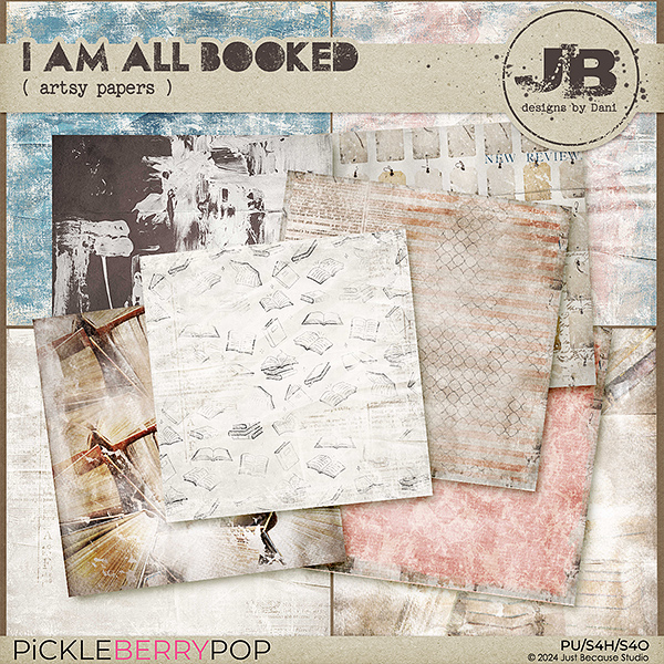 I Am All Booked Artsy Papers by JB Studio