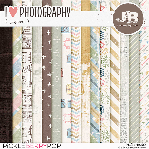 I Love Photography Papers by JB Studio