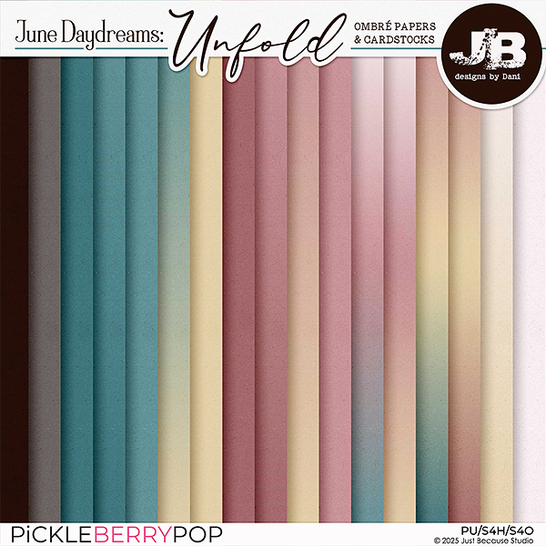 June Daydreams: Unfold Ombré Papers & Cardstocks by JB Studio