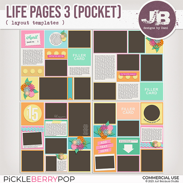 {CU} Life Pages Pocket 3 Templates by JB Studio