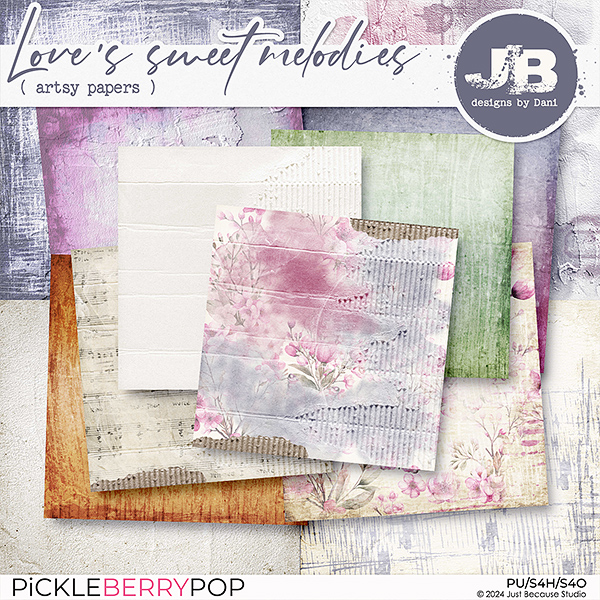 Love's Sweet Melodies Artsy Papers by JB Studio