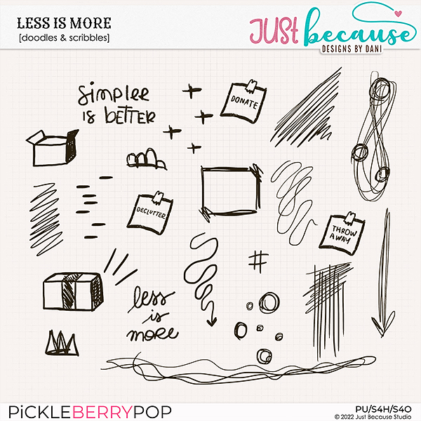 Less Is More Doodles & Scribbles by JB Studio