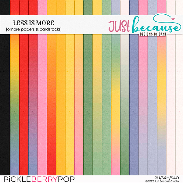 Less Is More Ombre Papers & Cardstocks by JB Studio