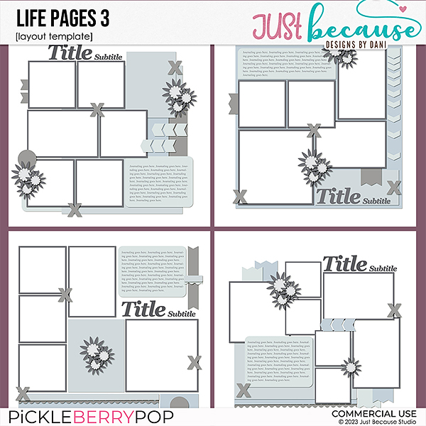 {CU} Life Pages 3 Templates by JB Studio