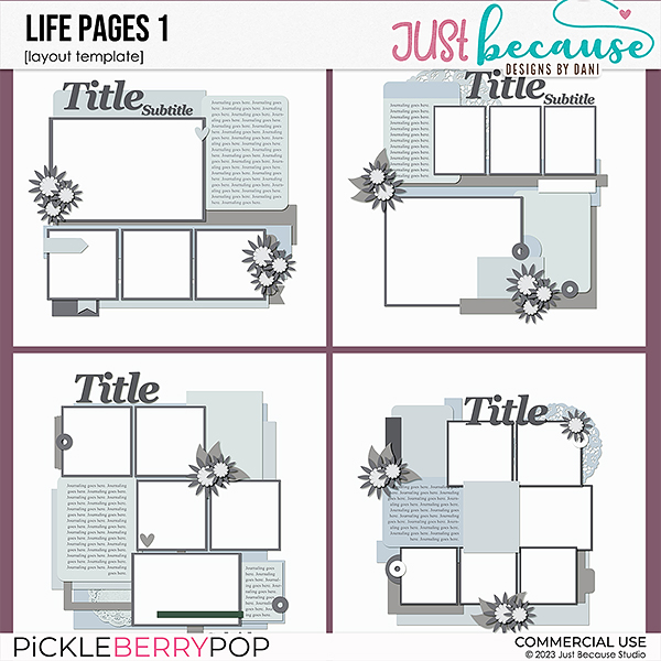 {CU} Life Pages 1 Templates by JB Studio