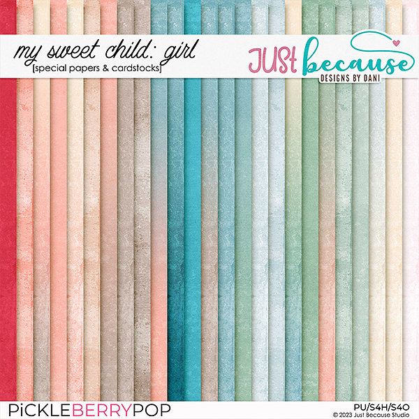 My Sweet Child {Girl} Special Papers & Cardstocks by JB Studio