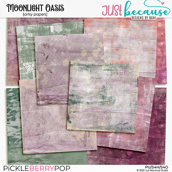 Moonlight Oasis Artsy Papers by JB Studio