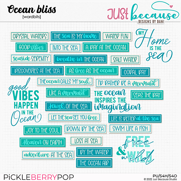 Ocean Bliss Wordbits by JB Studio