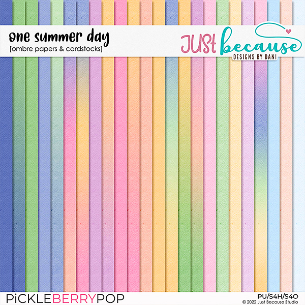 One Summer Day Ombre Papers & Cardstocks by JB Studio