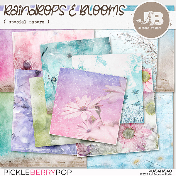 Raindrops & Blooms Special Papers by JB Studio