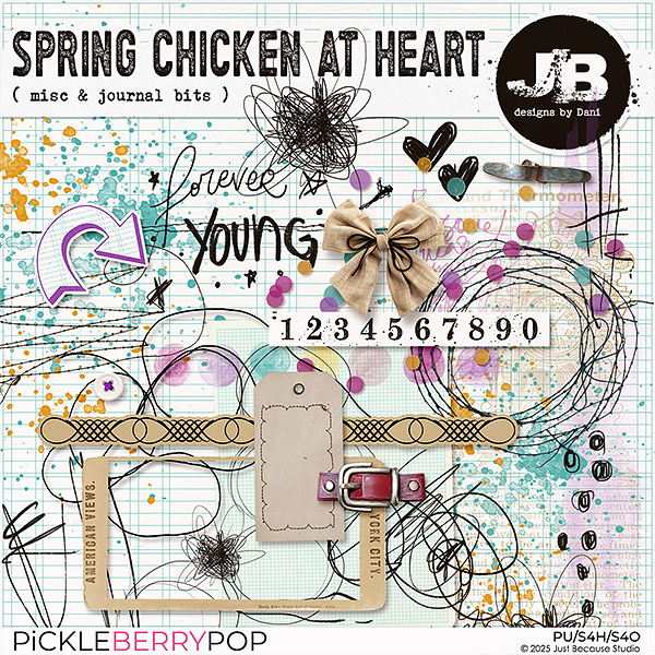 Spring Chicken At Heart Misc & Journal Bits by JB Studio
