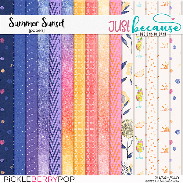 Summer Sunset Papers by JB Studio