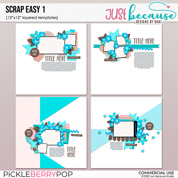 Scrap Easy 1 Templates by JB Studio