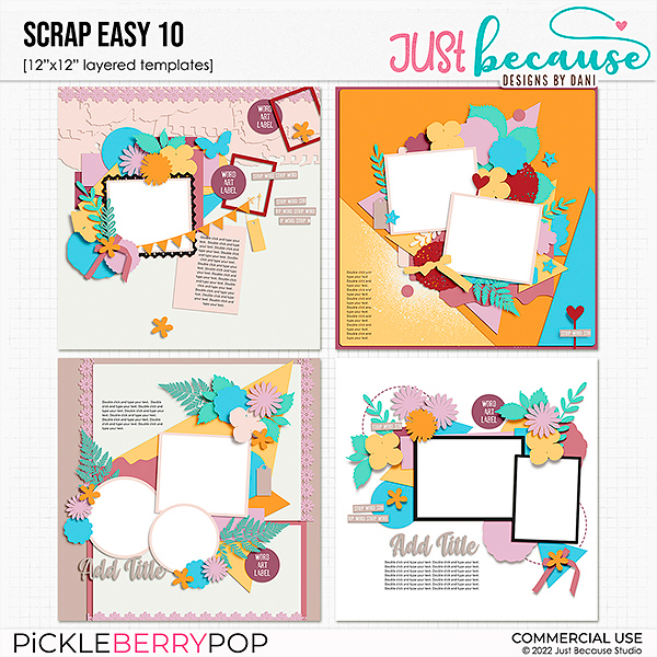 Scrap Easy 10 Templates by JB Studio