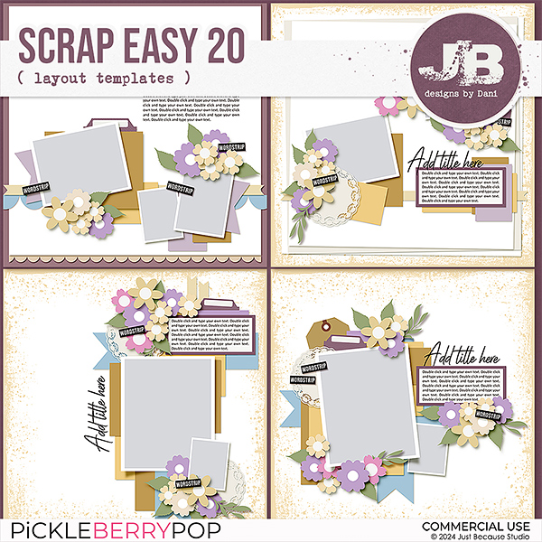 {CU} Scrap Easy 20 Templates by JB Studio