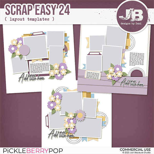 {CU} Scrap Easy 24 Templates by JB Studio