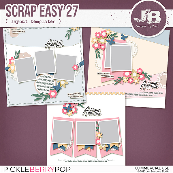 {CU} Scrap Easy 27 Templates by JB Studio