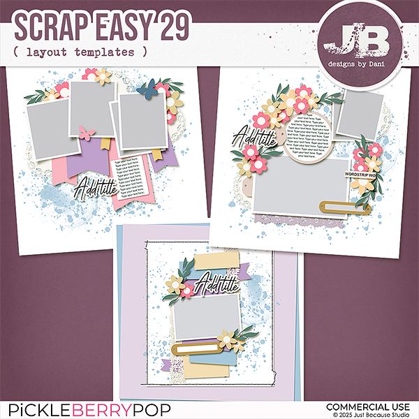 {CU} Scrap Easy 29 Templates by JB Studio