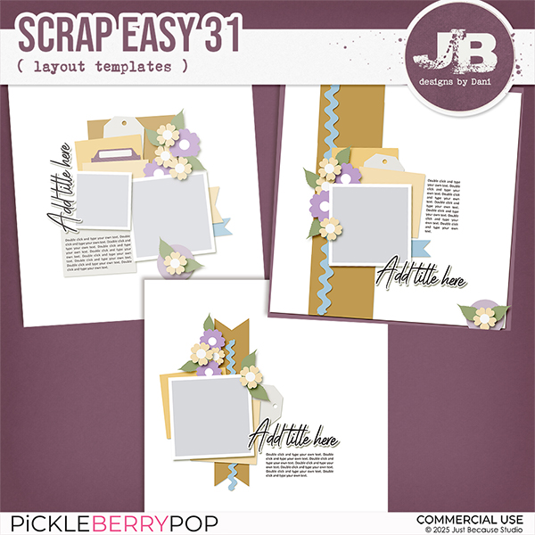 {CU} Scrap Easy 31 Templates by JB Studio