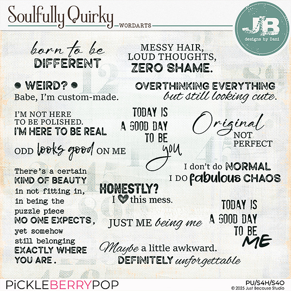 Soulfully Quirky Wordarts by JB Studio 