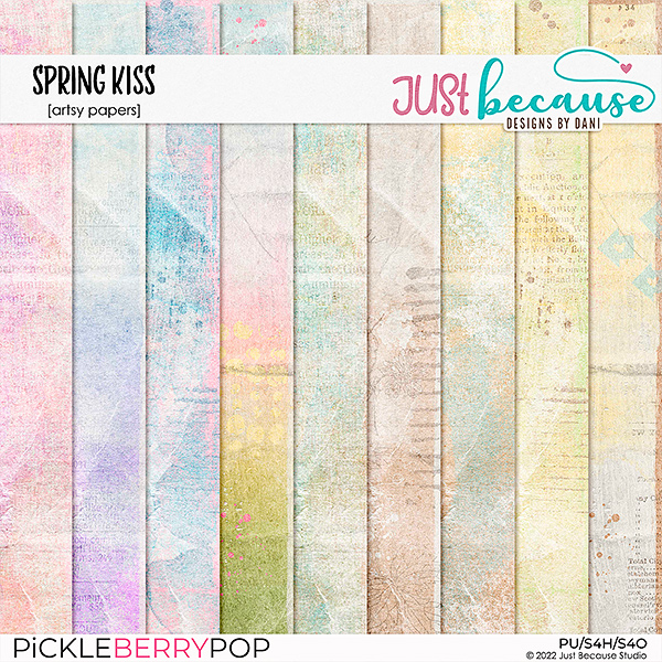 Spring Kiss Artsy Papers by JB Studio