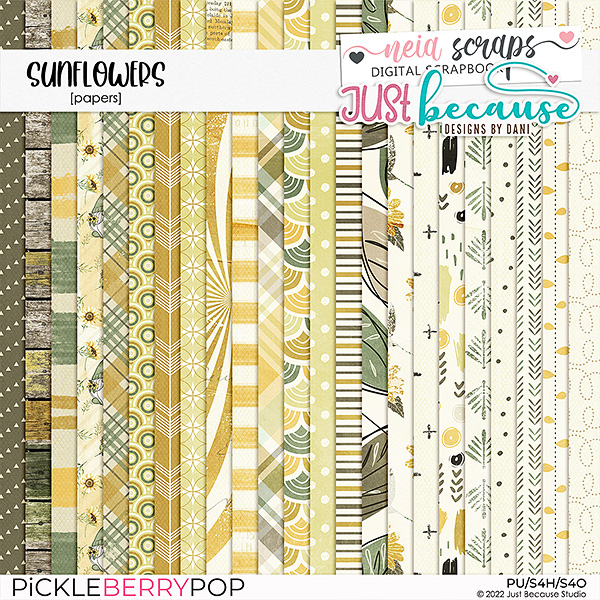 Sunflowers Papers by JB Studio and Neia Scraps