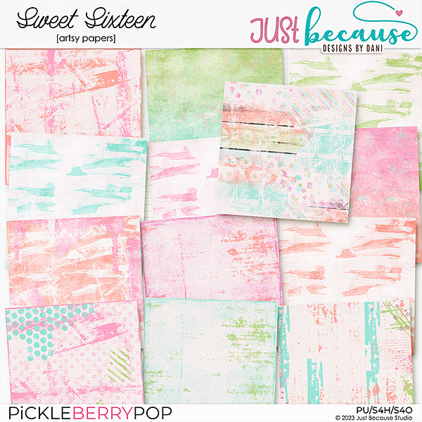 Sweet Sixteen Artsy Papers by JB Studio