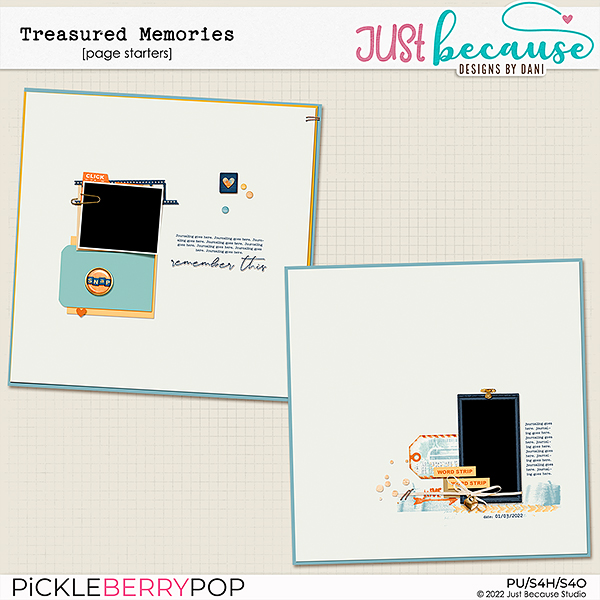 Treasured Memories Page Starters by JB Studio