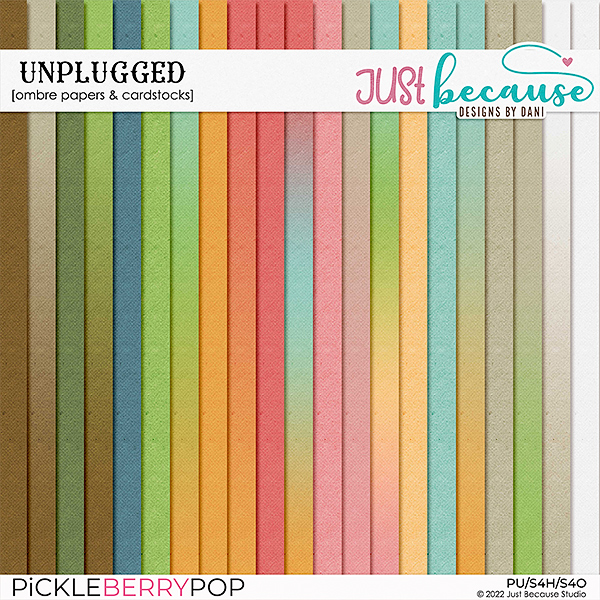 Unplugged Ombre Papers & Cardstocks by JB Studio