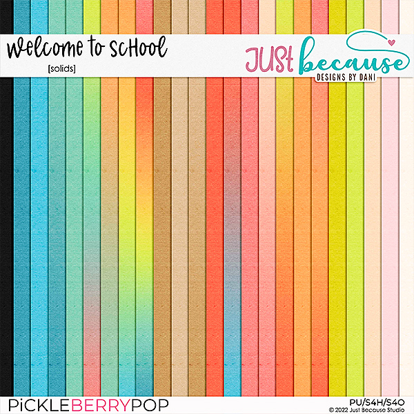 Welcome To School Ombre Papers & Cardstocls by JB Studio