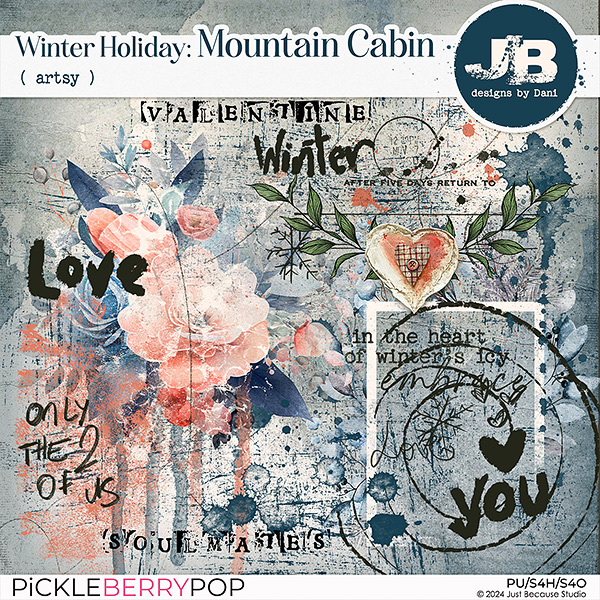 Winter Holiday: Mountain Cabin Artsy by JB Studio