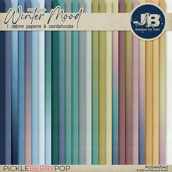 Winter Mood Ombré Papers & Cardstocks by JB Studio