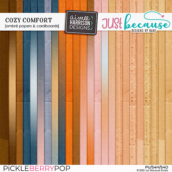 Cozy Comfort Ombre Papers & Cardboards by JB Studio and Aimee Harrison Designs