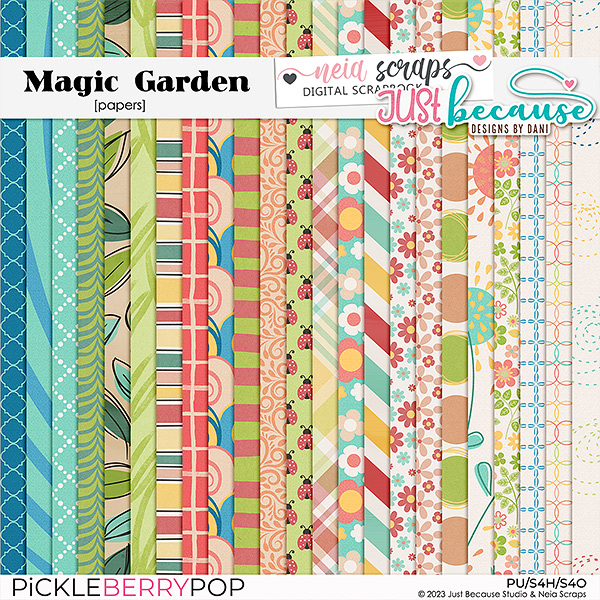 Magic Garden Papers by JB Studio & Neia Scraps