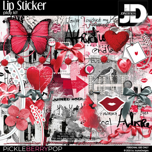 Lip Sticker Play Kit by JopkeDesigns