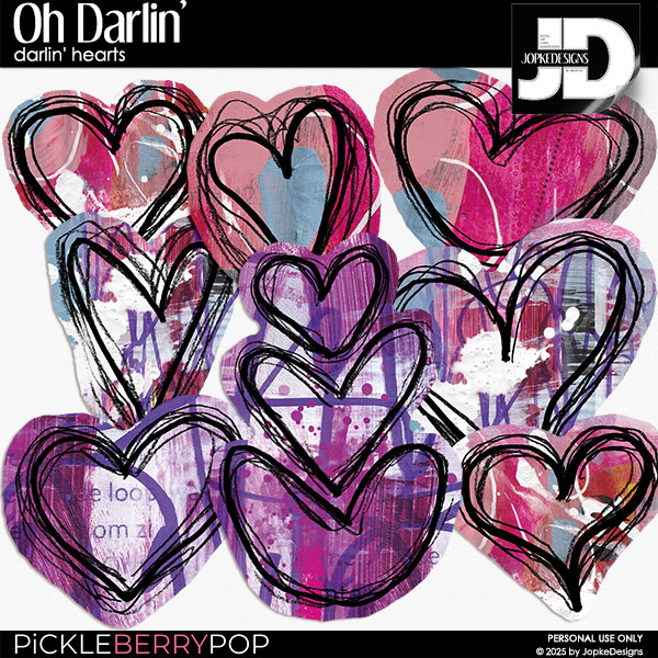 Oh Darlin Hearts by JopkeDesigns