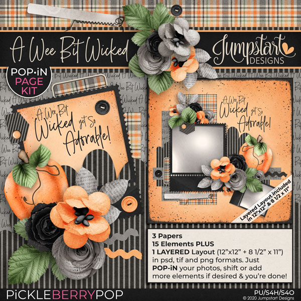 A Wee Bit Wicked POP•iN PAGE KiT by Jumpstart Designs