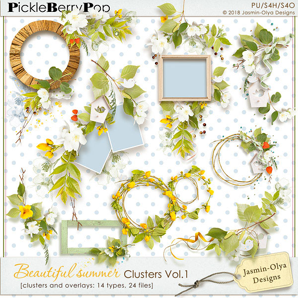 Beautiful summer - Clusters Vol.1 (Jasmin-Olya Designs)