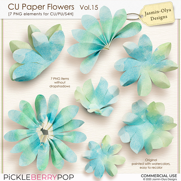 CU Paper Flowers Vol.15 (Jasmin-Olya Designs)