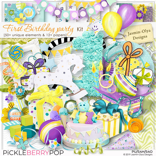 First Birthday Party - Kit (Jasmin-Olya Designs)