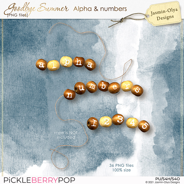 Goodbye, Summer - Alpha & Numbers (Jasmin-Olya Designs)