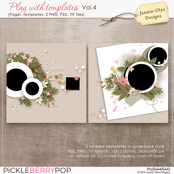 Play With Templates Vol.4 (Jasmin-Olya Designs)