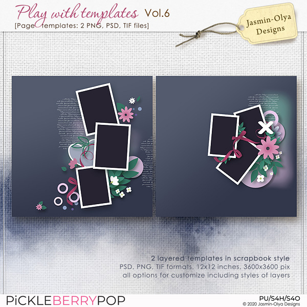 Play With Templates Vol.6 (Jasmin-Olya Designs)