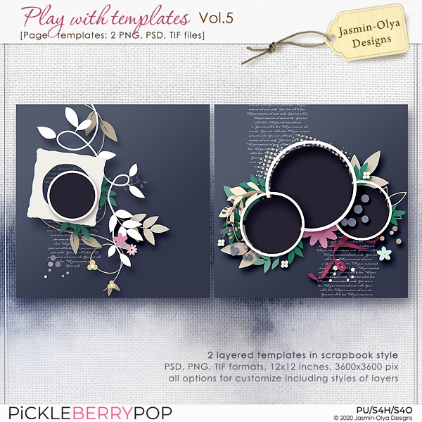 Play With Templates Vol.5 (Jasmin-Olya Designs)