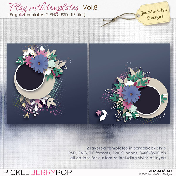 Play With Templates Vol.8 (Jasmin-Olya Designs)