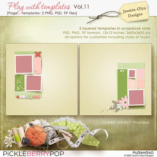 Play With Templates Vol.11 (Jasmin-Olya Designs)