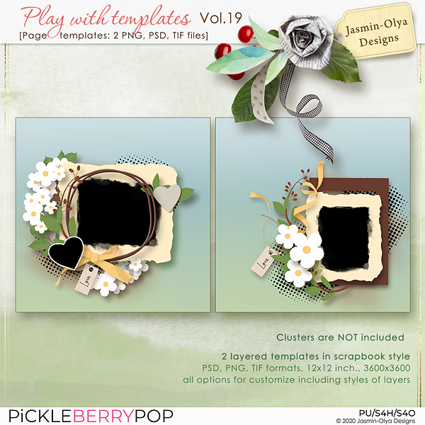 Play With Templates Vol.19 (Jasmin-Olya Designs)