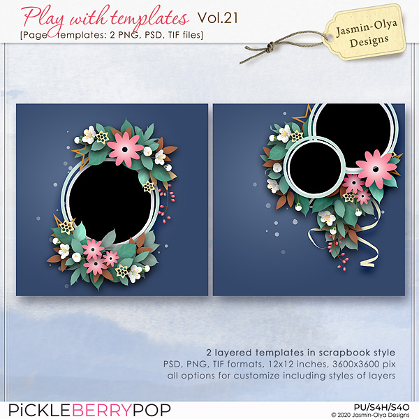 Play With Templates Vol.21 (Jasmin-Olya Designs)