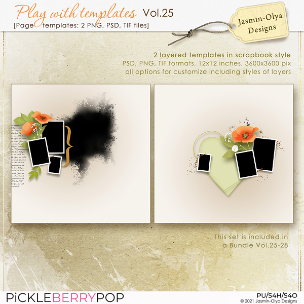 Play With Templates Vol.25 (Jasmin-Olya Designs)