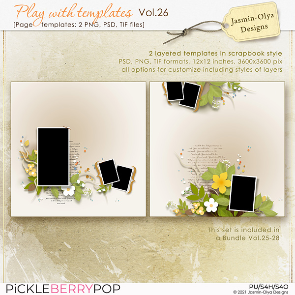 Play With Templates Vol.26 (Jasmin-Olya Designs)